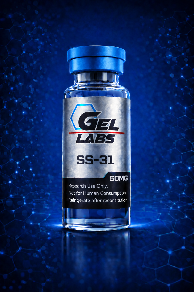 SS-31 50mg research peptide vial from GEL Labs